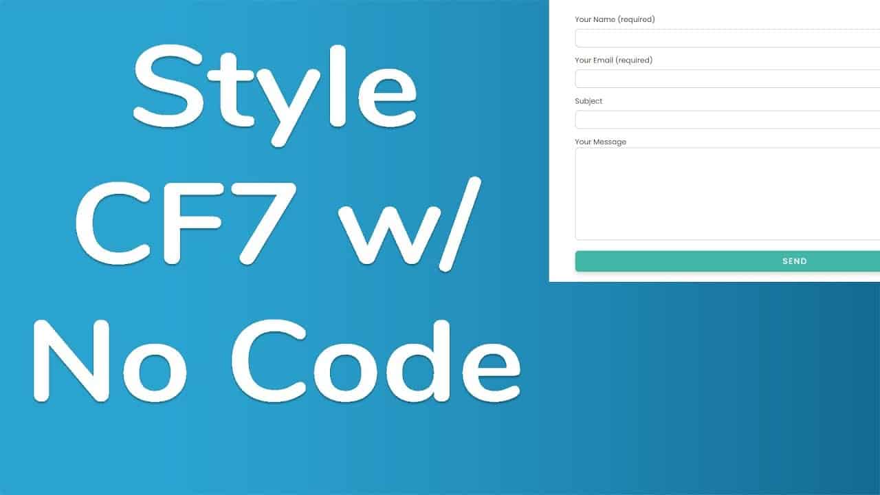 How to Style Contact Form 7 With No Coding | Permaslug
